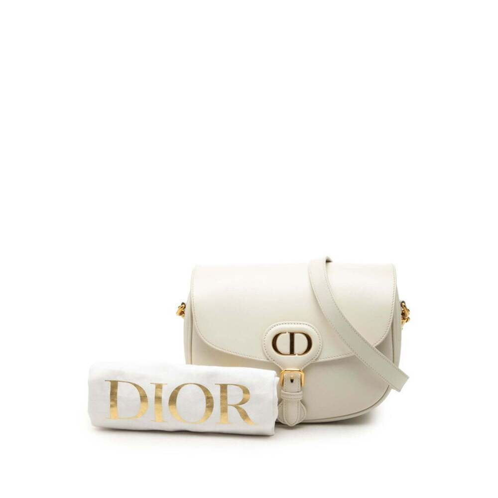 CHRISTIAN DIOR White Leather Shoulder Bag - Picture 9 of 9